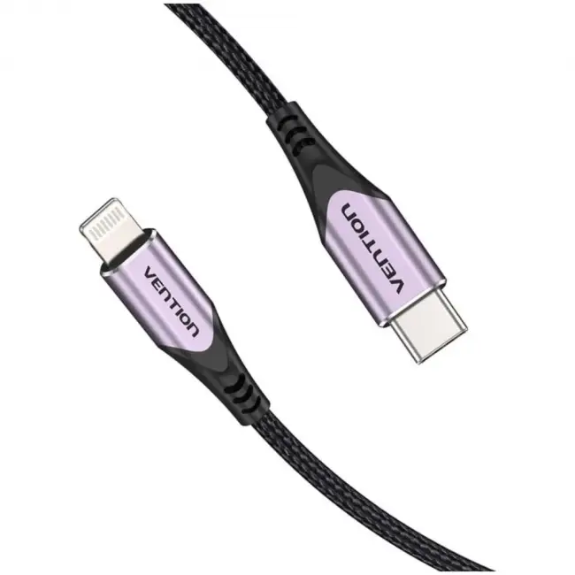 Кабель Vention USB 2.0 CM/Lightning 8M для iPad/iPhone - 1м. Фиолетовый Vention TACVF — для бизнеса и офиса Кабель Vention USB 2.0 CM/Lightning 8M для iPad/iPhone - 1м. Фиолетовый Vention TACVF — для бизнеса и офиса