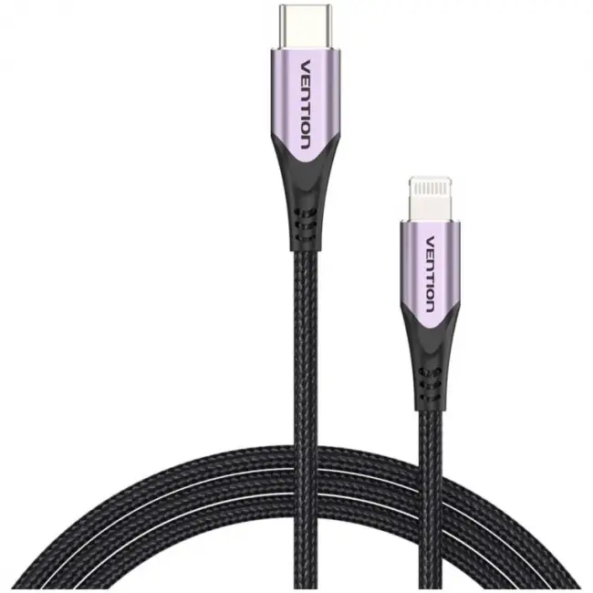Кабель Vention USB 2.0 CM/Lightning 8M для iPad/iPhone - 1м. Фиолетовый Vention TACVF — для бизнеса и офиса Кабель Vention USB 2.0 CM/Lightning 8M для iPad/iPhone - 1м. Фиолетовый Vention TACVF — для бизнеса и офиса