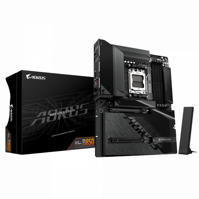 Материнская плата Gigabyte B850 A STEALTH — для бизнеса и офиса Материнская плата Gigabyte B850 A STEALTH — для бизнеса и офиса