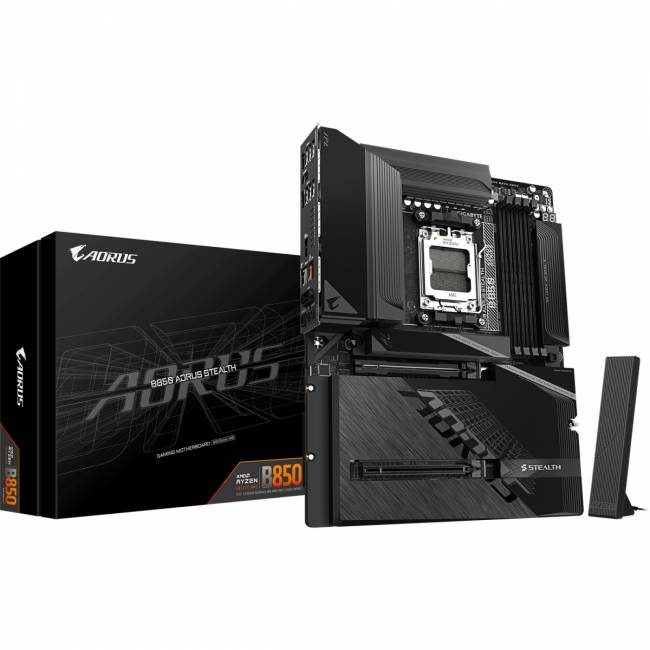 Материнская плата Gigabyte B850 A STEALTH — для бизнеса и офиса Материнская плата Gigabyte B850 A STEALTH — для бизнеса и офиса