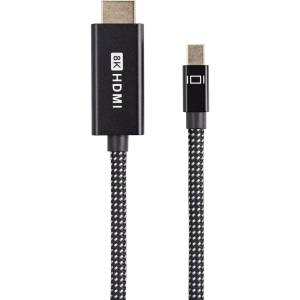 Кабель miniDisplayPort M-> HDMI M 4K@120Hz/8K@30Hz 1.8m Telecom,оплетка (TA820M-1.8M) Кабель-переходник Telecom Mini DisplayPort M/HDMI M (TA820M-1.8M)