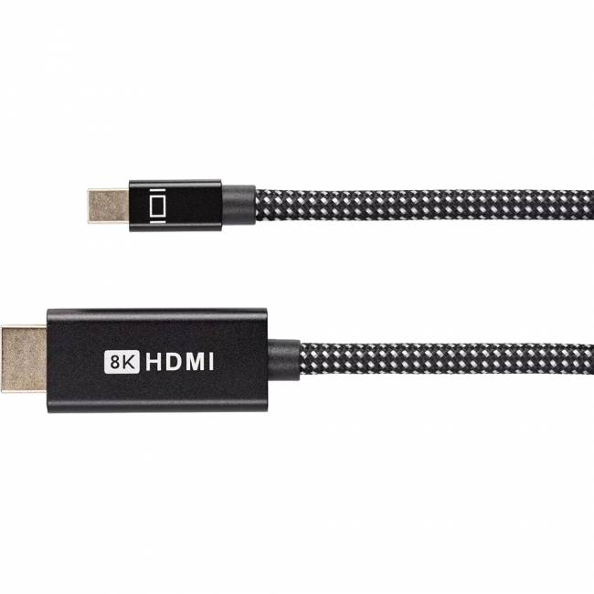 Кабель miniDisplayPort M-> HDMI M 4K@120Hz/8K@30Hz 1.8m Telecom,оплетка (TA820M-1.8M) Кабель-переходник Telecom Mini DisplayPort M/HDMI M (TA820M-1.8M) — для бизнеса и офиса Кабель miniDisplayPort M-> HDMI M 4K@120Hz/8K@30Hz 1.8m Telecom,оплетка (TA820M-1.8M) Кабель-переходник Telecom Mini DisplayPort M/HDMI M (TA820M-1.8M) — для бизнеса и офиса