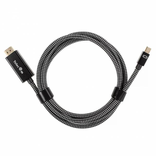 Кабель miniDisplayPort M-> HDMI M 4K@120Hz/8K@30Hz 1.8m Telecom,оплетка (TA820M-1.8M) Кабель-переходник Telecom Mini DisplayPort M/HDMI M (TA820M-1.8M) — для бизнеса и офиса Кабель miniDisplayPort M-> HDMI M 4K@120Hz/8K@30Hz 1.8m Telecom,оплетка (TA820M-1.8M) Кабель-переходник Telecom Mini DisplayPort M/HDMI M (TA820M-1.8M) — для бизнеса и офиса