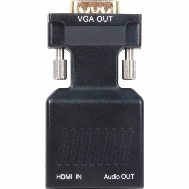 Переходник HDMI(F) --> VGA(M)+audio,1080*60Hz, VCOM <CA336A> Переходник VCOM HDMI F/VGA M+mini jack 3.5 mm M (CA336A) — для бизнеса и офиса