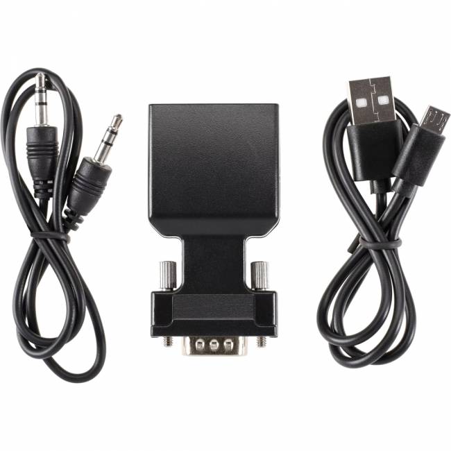 Переходник HDMI(F) --> VGA(M)+audio,1080*60Hz, VCOM <CA336A> Переходник VCOM HDMI F/VGA M+mini jack 3.5 mm M (CA336A) — для бизнеса и офиса