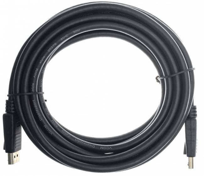 Кабель соединительный DISPLAY PORT v1.2, 4K@60Hz, 5m VCOM <VHD6220-5M> VCOM DisplayPort (m) - DisplayPort (m) 5м — для бизнеса и офиса