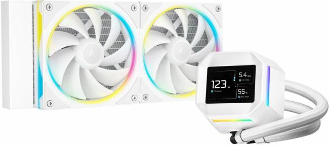 Система водяного охлаждения Deepcool R-LM240-WHDMMC-1 — для бизнеса и офиса Система водяного охлаждения Deepcool R-LM240-WHDMMC-1 — для бизнеса и офиса