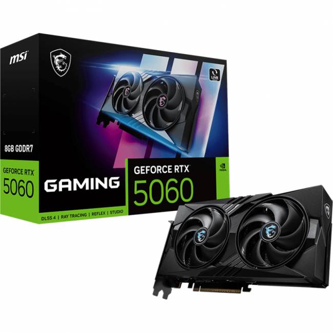 Видеокарта MSI GeForce RTX 5060 8G GAMING — для бизнеса и офиса Видеокарта MSI GeForce RTX 5060 8G GAMING — для бизнеса и офиса