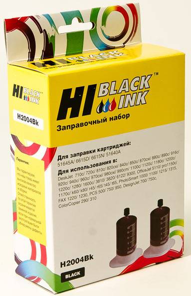 Заправочный набор Hi-Black для HP 51645A/C6615A/51640A, Bk, 2x20 мл. — для бизнеса и офиса Заправочный набор Hi-Black для HP 51645A/C6615A/51640A, Bk, 2x20 мл. — для бизнеса и офиса