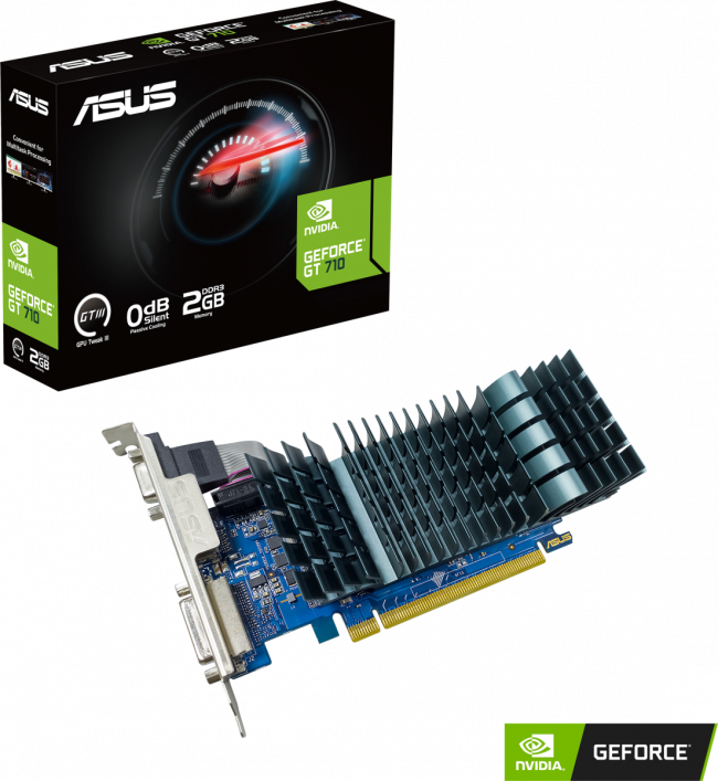 Видеокарта ASUS GT710-SL-2GD3-BRK-EVO — для бизнеса и офиса Видеокарта ASUS GT710-SL-2GD3-BRK-EVO — для бизнеса и офиса