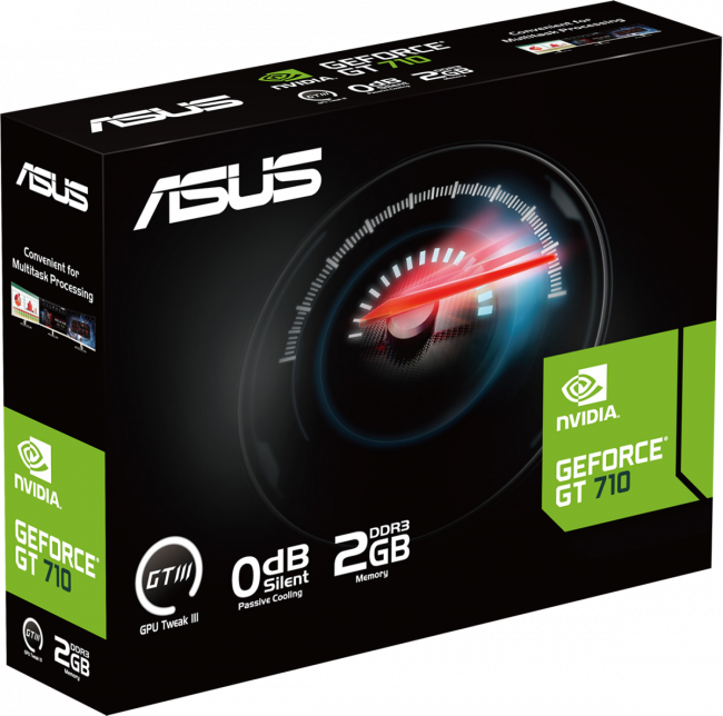Видеокарта ASUS GT710-SL-2GD3-BRK-EVO — для бизнеса и офиса Видеокарта ASUS GT710-SL-2GD3-BRK-EVO — для бизнеса и офиса