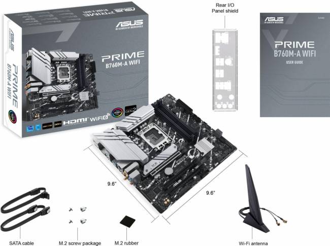 Материнская плата ASUS PRIME B760M-A WIFI — для бизнеса и офиса Материнская плата ASUS PRIME B760M-A WIFI — для бизнеса и офиса