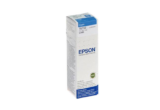 Чернила Epson L800/L1800/L810/L850 (O) C13T67324A/C1T673298, cyan, 70ml — для бизнеса и офиса Чернила Epson L800/L1800/L810/L850 (O) C13T67324A/C1T673298, cyan, 70ml — для бизнеса и офиса