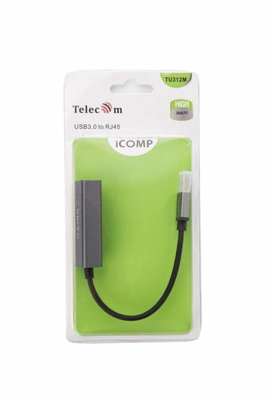 Кабель-переходник USB 3.0 (Am) --> LAN RJ-45 Ethernet 1000 Mbps, Aluminum Shell,Telecom <TU312M> VCOM TU312M — для бизнеса и офиса Кабель-переходник USB 3.0 (Am) --> LAN RJ-45 Ethernet 1000 Mbps, Aluminum Shell,Telecom <TU312M> VCOM TU312M — для бизнеса и офиса
