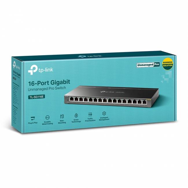 Коммутатор TP-Link TL-SG116E — для бизнеса и офиса Коммутатор TP-Link TL-SG116E — для бизнеса и офиса