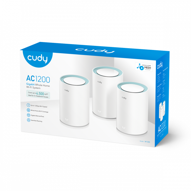 Wi-Fi Mesh-система Cudy M1300(3-Pack) — для бизнеса и офиса