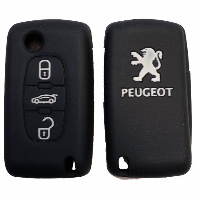 Чехол силиконовый выкидного ключа PEUGEOT 3 кнопки (с лого) — для бизнеса и офиса Чехол силиконовый выкидного ключа PEUGEOT 3 кнопки (с лого) — для бизнеса и офиса