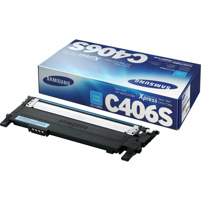 Тонер-картридж Samsung CLT-C406S (ST986A) — для бизнеса и офиса Тонер-картридж Samsung CLT-C406S (ST986A) — для бизнеса и офиса