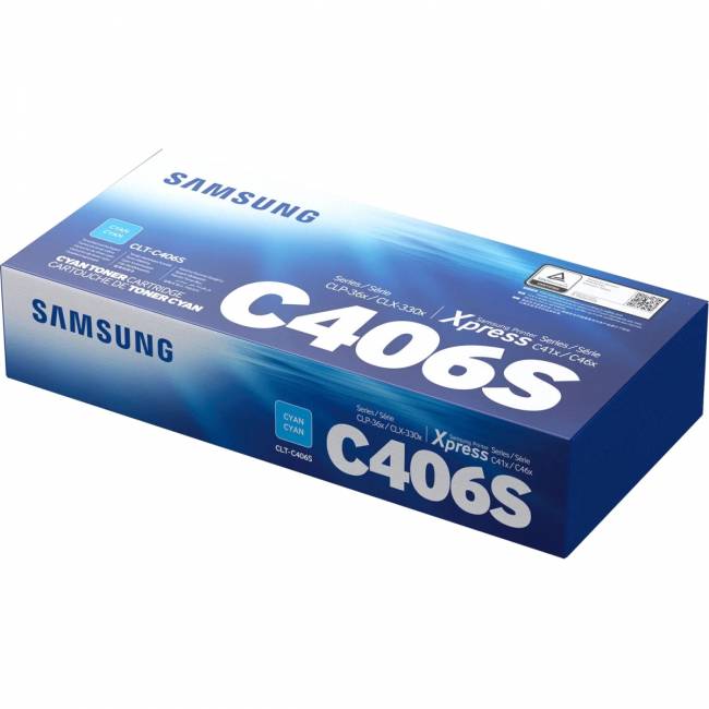 Тонер-картридж Samsung CLT-C406S (ST986A) — для бизнеса и офиса Тонер-картридж Samsung CLT-C406S (ST986A) — для бизнеса и офиса