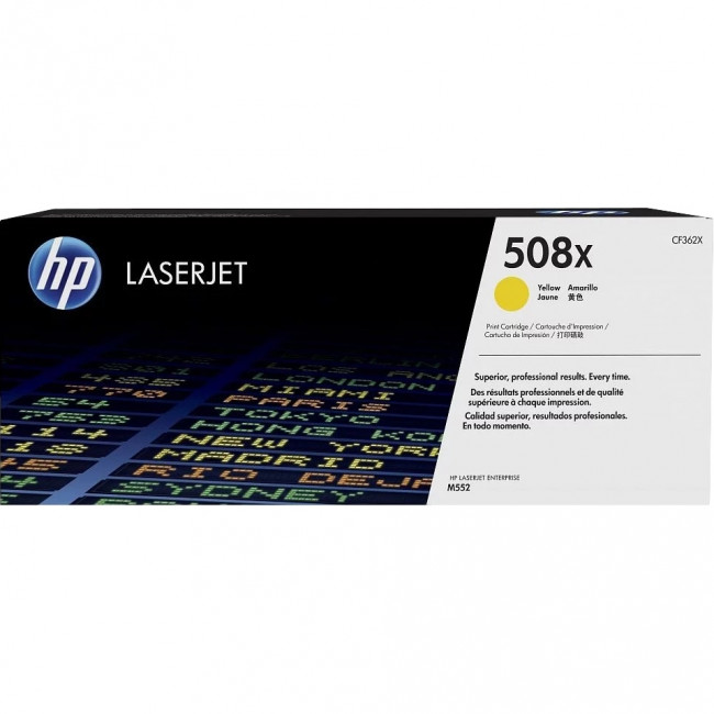Тонер-картридж HP 508X Yellow Original LaserJet Toner Cartridge (CF362X) — для бизнеса и офиса