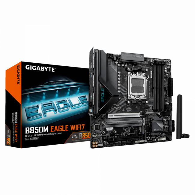 Материнская плата Gigabyte B850M EAGLE WF7 — для бизнеса и офиса Материнская плата Gigabyte B850M EAGLE WF7 — для бизнеса и офиса