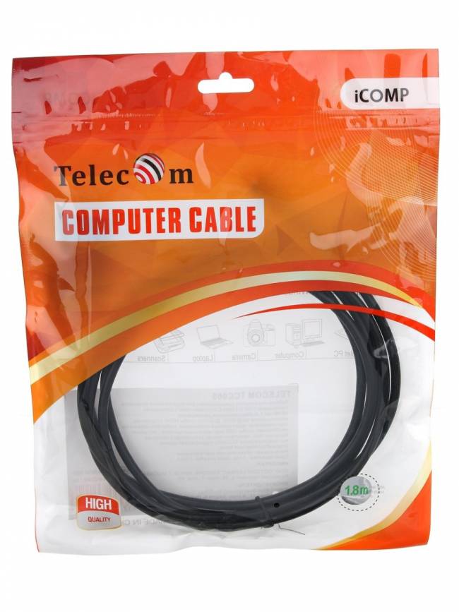 Кабель-адаптер USB3.1 Type-Cm --> HDMI A(m) 4K@30Hz, 1.8m, Telecom <TCC005-1.8M> Telecom USB 3.1 Type-CM --> HDMI A(m) — для бизнеса и офиса
