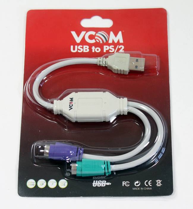 Кабель-адаптер USB A->2xPS/2 (адаптер для подключения PS/2 клавиатуры и мыши к USB порту) VCOM VCOM USB A — 2x PS/2 — для бизнеса и офиса Кабель-адаптер USB A->2xPS/2 (адаптер для подключения PS/2 клавиатуры и мыши к USB порту) VCOM VCOM USB A — 2x PS/2 — для бизнеса и офиса