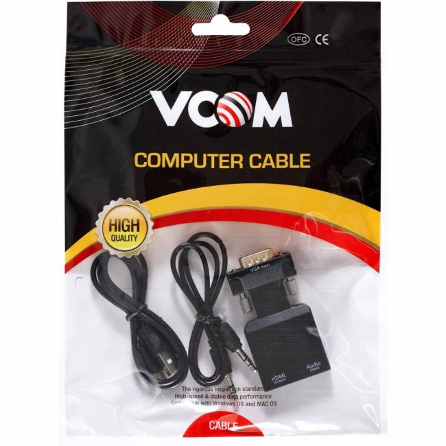 Переходник VGA(M)+audio+microUSB --> HDMI(F)1080*60Hz, VCOM <CA337A> Переходник VCOM HDMI F/VGA M+mini jack 3.5 mm M+microUSB M (CA337A) — для бизнеса и офиса Переходник VGA(M)+audio+microUSB --> HDMI(F)1080*60Hz, VCOM <CA337A> Переходник VCOM HDMI F/VGA M+mini jack 3.5 mm M+microUSB M (CA337A) — для бизнеса и офиса