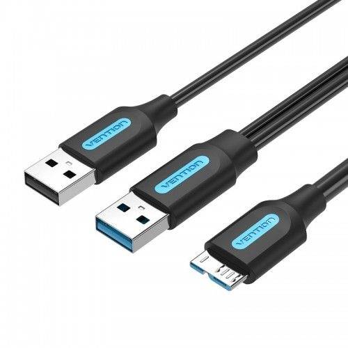 Кабель Vention USB 3.0 AM/micro B, USB 2.0 AM - 1м Vention USB 3.0 AM / micro B, USB 2.0 AM (CQPBF) — для бизнеса и офиса