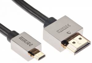 Кабель HDMI-19M --MicroHDMI-19M ver 2.0+3D/Ethernet,1.5m метал разъемы VCOM <CG506AD-1.5M> VCOM HDMI (m) - micro-HDMI (m) 1.5м