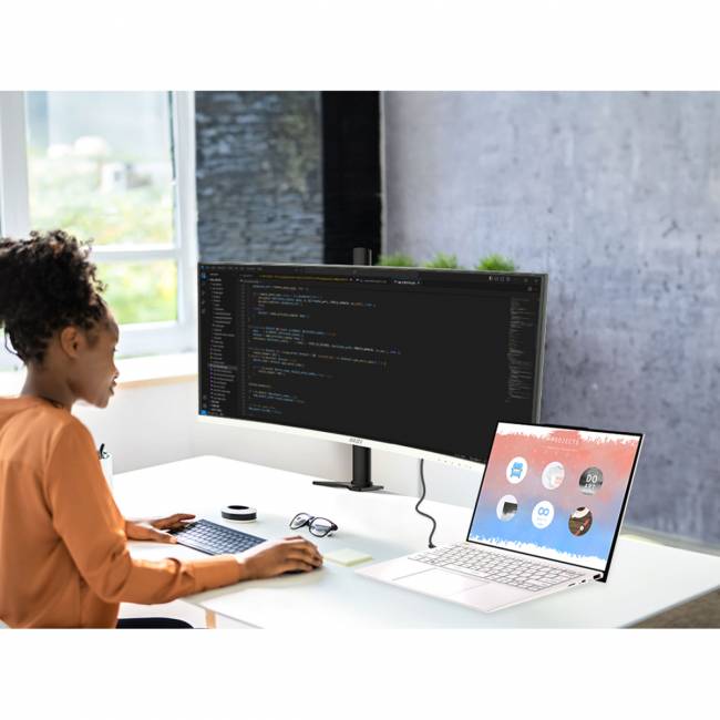 Монитор MSI Modern MD342CQPW 34" 3440x1440, VA, Curved, 120Hz, 4ms, 100M:1, 300cd, VGA, HDMI, DP, 3xUSB, Speaker, H. adj, VESA, 1y, White MSI Modern MD342CQPW 34" — для бизнеса и офиса Монитор MSI Modern MD342CQPW 34" 3440x1440, VA, Curved, 120Hz, 4ms, 100M:1, 300cd, VGA, HDMI, DP, 3xUSB, Speaker, H. adj, VESA, 1y, White MSI Modern MD342CQPW 34" — для бизнеса и офиса