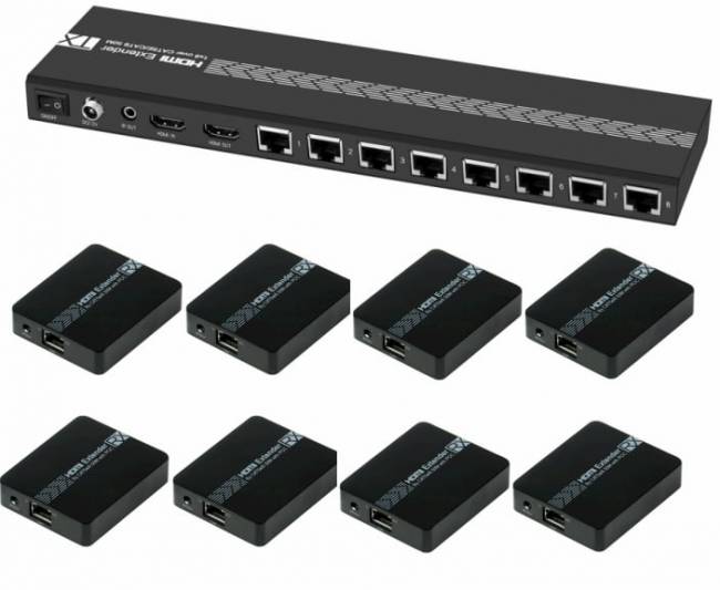 Разветвитель HDMI 1.4 через LAN кабель, 1 x 8 +1 GreenLine, до 50.0m, 1080P 60Hz, EDID, удлинитель ИК, GL-vE18 Greenconnect HDMI (f) - HDMI (f) — для бизнеса и офиса Разветвитель HDMI 1.4 через LAN кабель, 1 x 8 +1 GreenLine, до 50.0m, 1080P 60Hz, EDID, удлинитель ИК, GL-vE18 Greenconnect HDMI (f) - HDMI (f) — для бизнеса и офиса