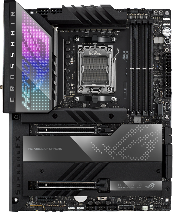 Материнская плата ASUS ROG CROSSHAIR X670E HERO — для бизнеса и офиса Материнская плата ASUS ROG CROSSHAIR X670E HERO — для бизнеса и офиса