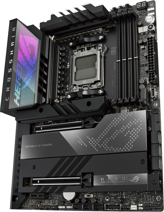 Материнская плата ASUS ROG CROSSHAIR X670E HERO — для бизнеса и офиса Материнская плата ASUS ROG CROSSHAIR X670E HERO — для бизнеса и офиса