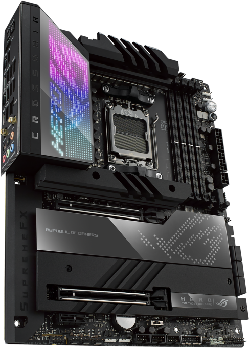 Материнская плата ASUS ROG CROSSHAIR X670E HERO — для бизнеса и офиса Материнская плата ASUS ROG CROSSHAIR X670E HERO — для бизнеса и офиса