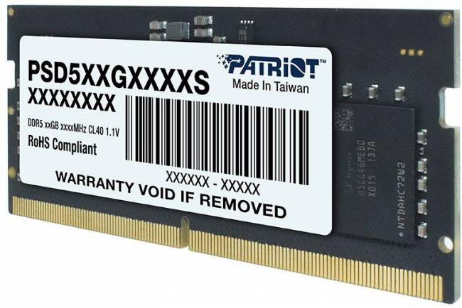 Память DDR5 8Gb 4800MHz Patriot PSD58G480041S — для бизнеса и офиса Память DDR5 8Gb 4800MHz Patriot PSD58G480041S — для бизнеса и офиса