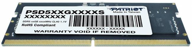 Память DDR5 8Gb 4800MHz Patriot PSD58G480041S — для бизнеса и офиса Память DDR5 8Gb 4800MHz Patriot PSD58G480041S — для бизнеса и офиса