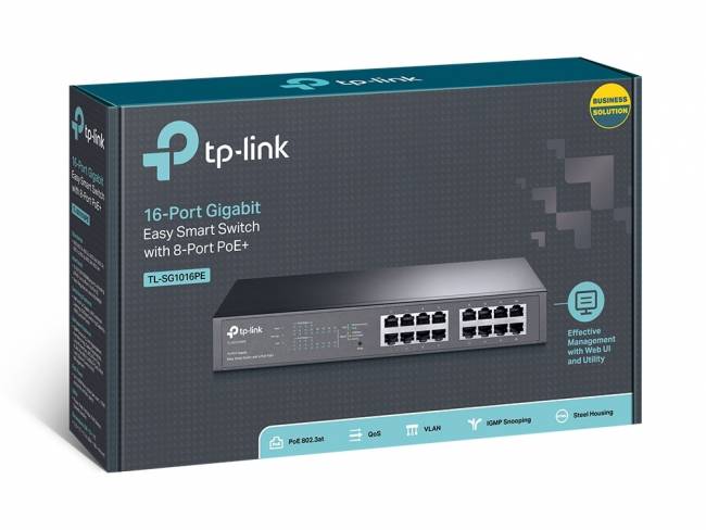 Коммутатор TP-Link TL-SG1016PE — для бизнеса и офиса Коммутатор TP-Link TL-SG1016PE — для бизнеса и офиса