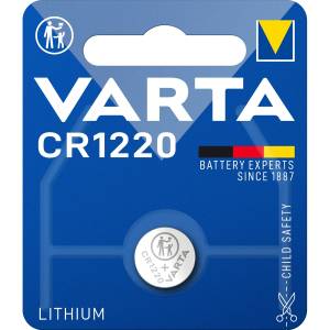 Батарейка Varta ELECTRONICS CR1220 BL1 Lithium 3V (6220) (1/10/100) (1 шт.) Varta PRIMARY LITHIUM CR1220 (06220101401)