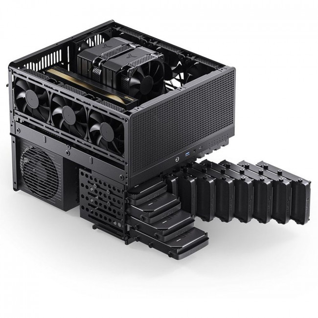 Корпус без блока питания JONSBO N5 Black — для бизнеса и офиса