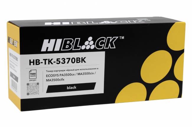 Тонер-картридж Hi-Black (HB-TK-5370Bk) для Kyocera ECOSYS PA3500/PA3500cx/MA3500/MA3500cix, Bk, 7K — для бизнеса и офиса Тонер-картридж Hi-Black (HB-TK-5370Bk) для Kyocera ECOSYS PA3500/PA3500cx/MA3500/MA3500cix, Bk, 7K — для бизнеса и офиса
