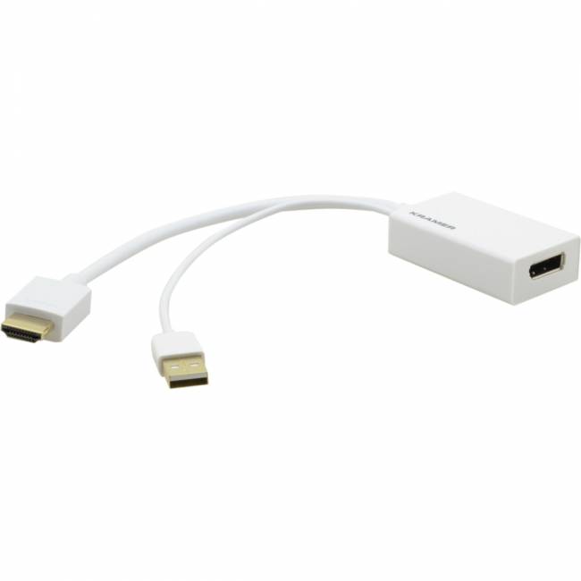 Переходник HDMI вилка на DisplayPort розетку, поддержка 4К Kramer ADC-HM/DPF — для бизнеса и офиса Переходник HDMI вилка на DisplayPort розетку, поддержка 4К Kramer ADC-HM/DPF — для бизнеса и офиса