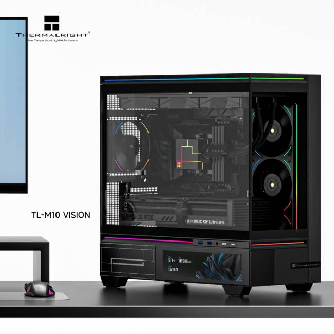Корпус без блока питания Thermalright M10 Vision FAN4-C Black — для бизнеса и офиса Корпус без блока питания Thermalright M10 Vision FAN4-C Black — для бизнеса и офиса