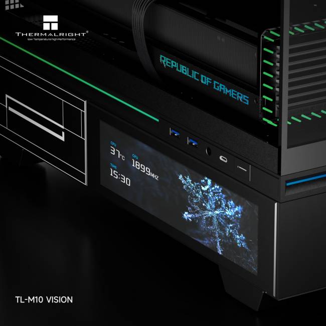 Корпус без блока питания Thermalright M10 Vision FAN4-C Black — для бизнеса и офиса Корпус без блока питания Thermalright M10 Vision FAN4-C Black — для бизнеса и офиса