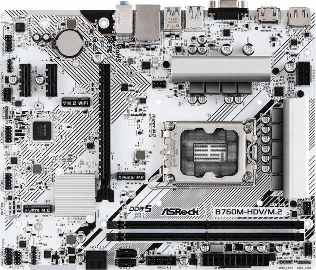 Материнская плата ASRock B760M-HDV/M.2 — для бизнеса и офиса Материнская плата ASRock B760M-HDV/M.2 — для бизнеса и офиса