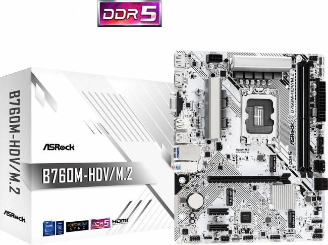 Материнская плата ASRock B760M-HDV/M.2 — для бизнеса и офиса Материнская плата ASRock B760M-HDV/M.2 — для бизнеса и офиса