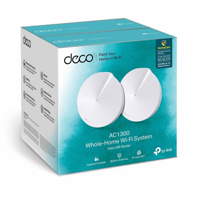 Точка доступа TP-Link Deco M5 V1 (2-pack) — для бизнеса и офиса Точка доступа TP-Link Deco M5 V1 (2-pack) — для бизнеса и офиса