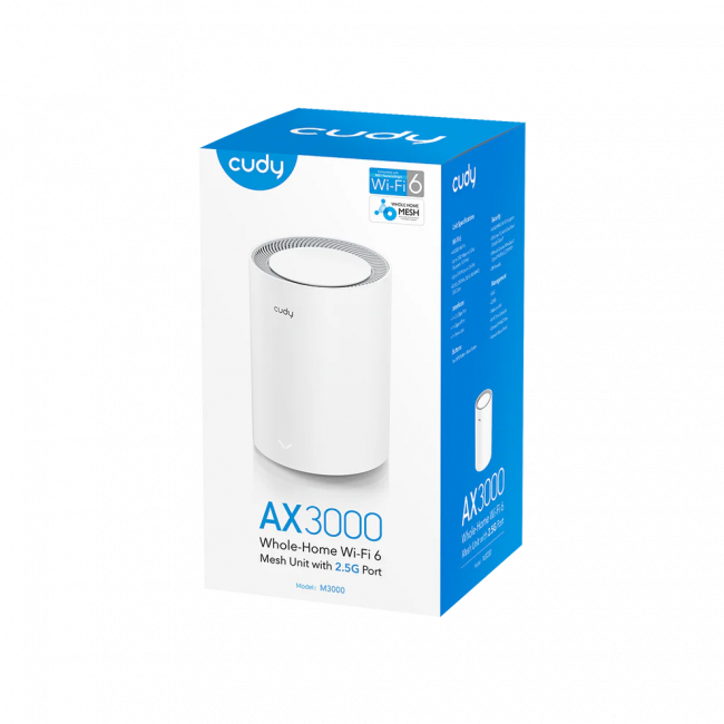 Wi-Fi Mesh-система Cudy M3000(1-Pack) — для бизнеса и офиса
