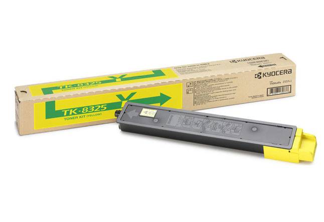 Тонер-картридж TK-8325Y Kyocera TASKalfa 2551ci, 12К (O) жёлтый 1T02NPANL0 — для бизнеса и офиса Тонер-картридж TK-8325Y Kyocera TASKalfa 2551ci, 12К (O) жёлтый 1T02NPANL0 — для бизнеса и офиса