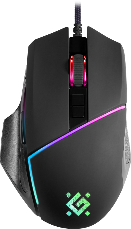 Defender Проводная игровая мышь Warfame GM-880L RGB,8кнопок,12800dpi Defender Warfame GM-880L (52880) — для бизнеса и офиса Defender Проводная игровая мышь Warfame GM-880L RGB,8кнопок,12800dpi Defender Warfame GM-880L (52880) — для бизнеса и офиса